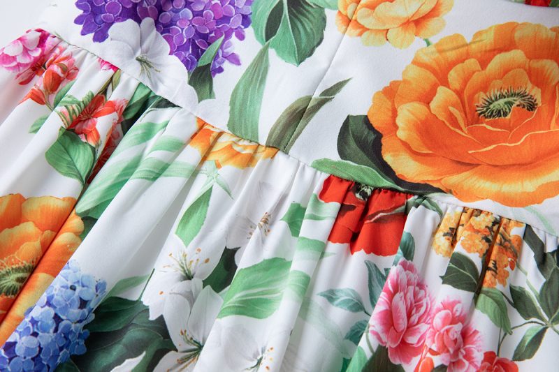 Elegant Summer Print Halter A-Line Dress - Image 4