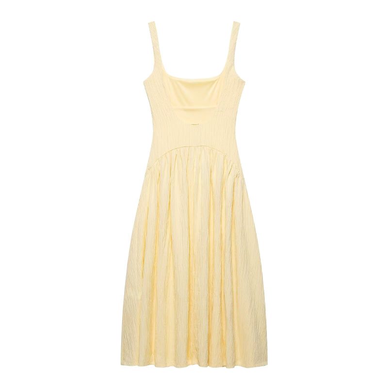 Stylish Textured Midi Sling Dress Women’s Wear - Image 3