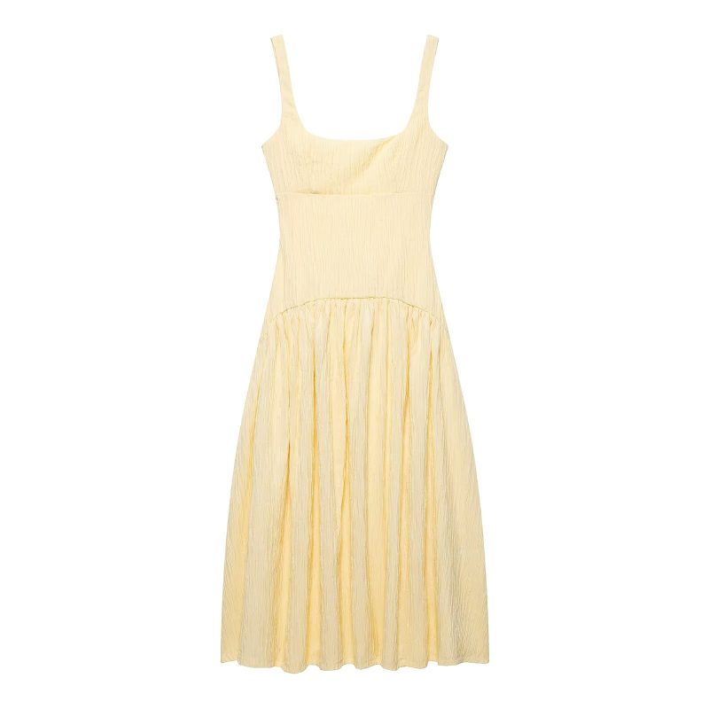 Stylish Textured Midi Sling Dress Women’s Wear - Image 4