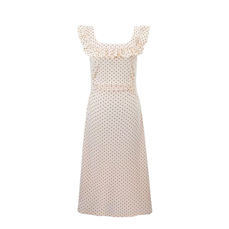 Summer Polka Dot Flying Sleeve Waist Dress