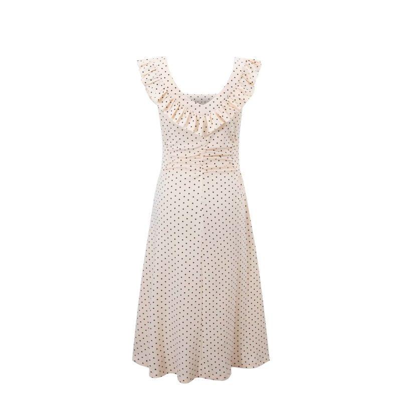 Summer Polka Dot Flying Sleeve Waist Dress - Image 2