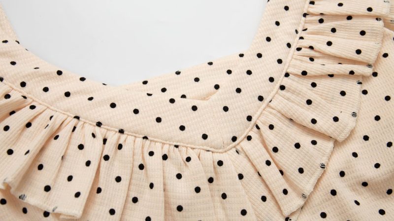 Summer Polka Dot Flying Sleeve Waist Dress - Image 4