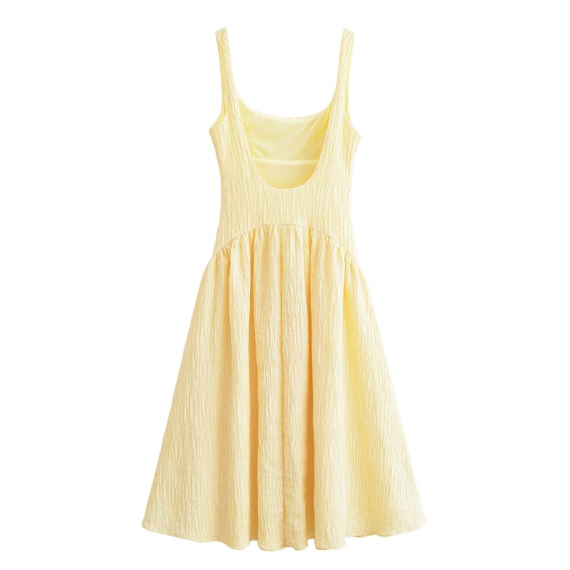 Sweet Tree Pattern Pleated Slim Cami Dress - Image 3