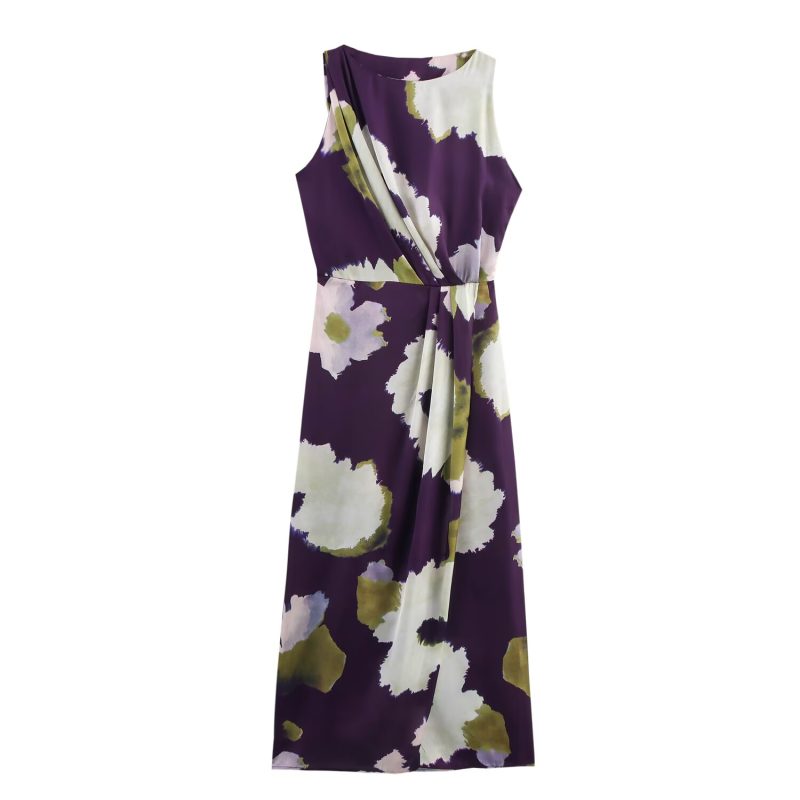 Spring Printed Slim Fit Casual Women's Dress - Image 2