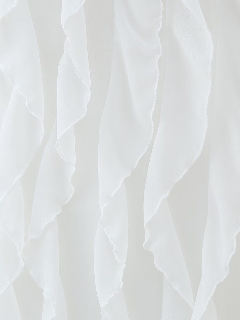 Simple Thin Ruffled Halter Lace-Up Dress - Image 3