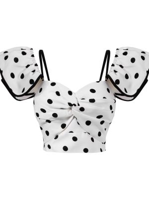 Women’s Sexy Off-Shoulder Polka Dot Tube Top