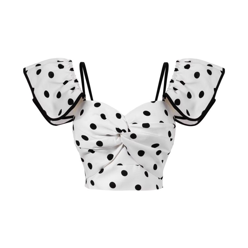 Women’s Sexy Off-Shoulder Polka Dot Tube Top