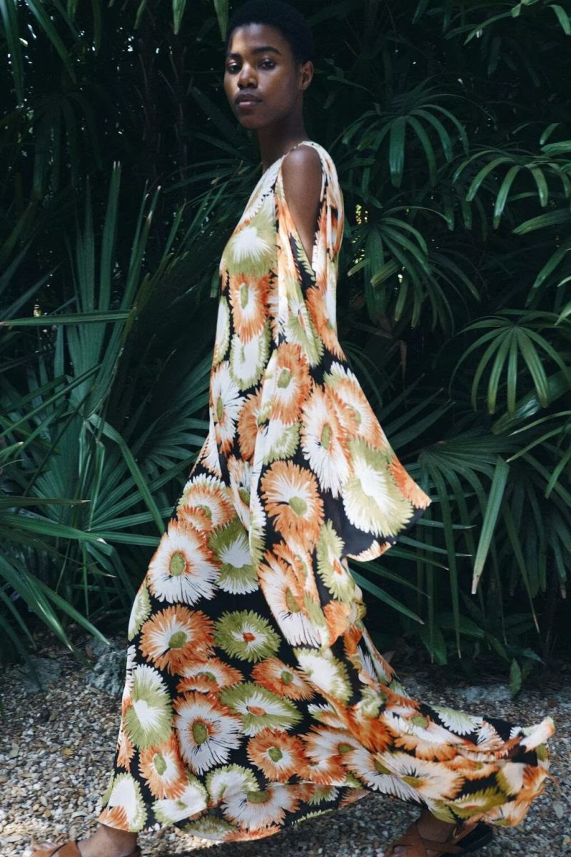 Spring Asymmetric Printed Dress for Women - Image 2