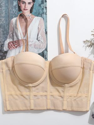 Mesh Sports Bra Steel Ring Boning Corset Top