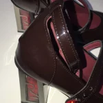 High Heels Pumps Women Rose Heeled Patent Leather Lolita Shoes Woman photo review