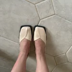 Women Sandals Elegant Square Toe Low Heels Sandals Slip On Summer photo review