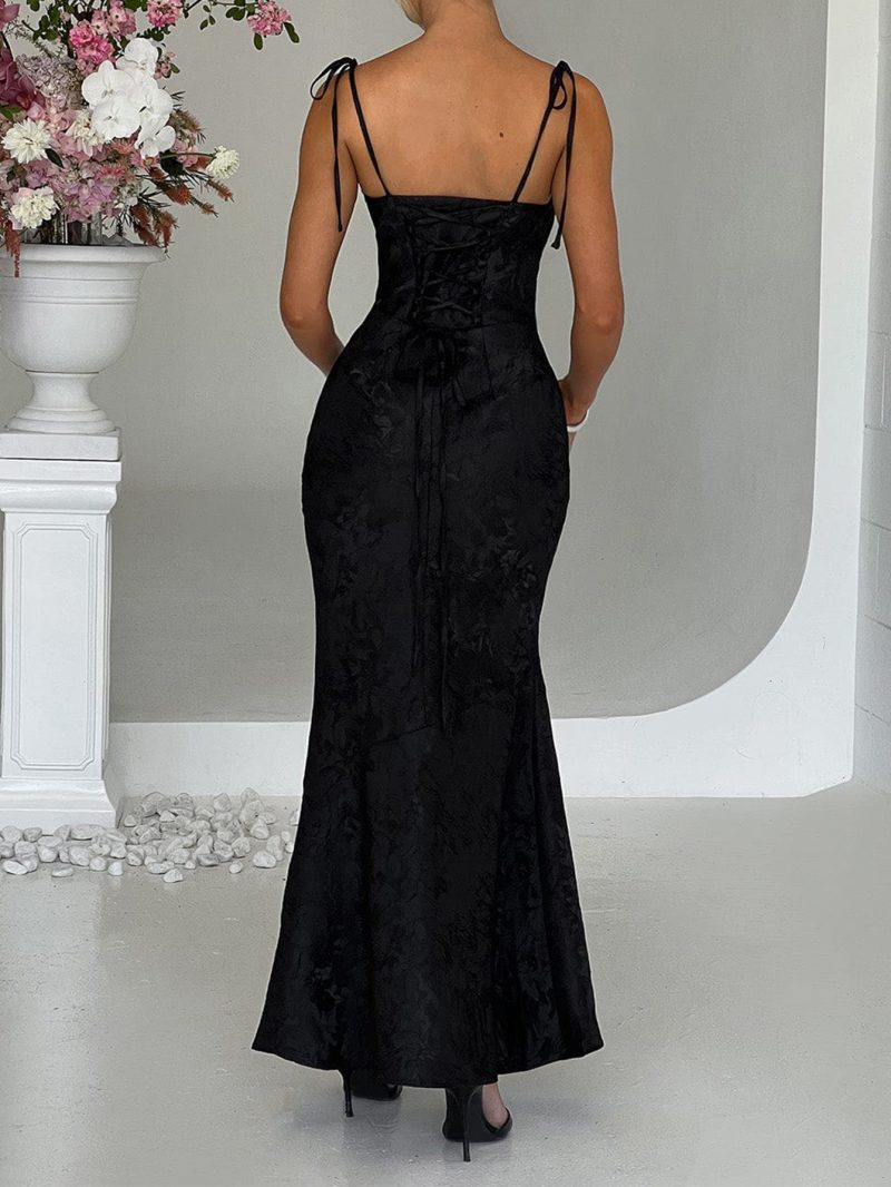 Elegant Summer Spaghetti Strap Evening Dress - Image 4