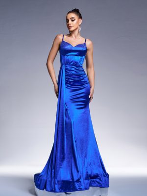 High-Grade Off-Neck Sling Slim Waist Fishtail Dress