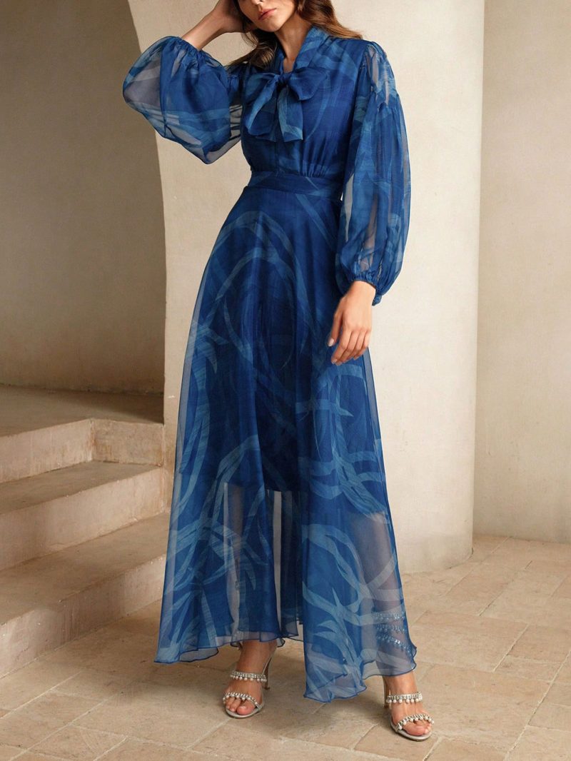 Elegant High Waist Spring Summer Women's Dress - Image 4
