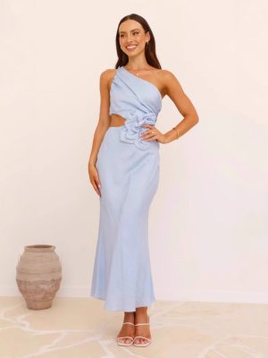 Summer Slim Solid Color Tube Dress