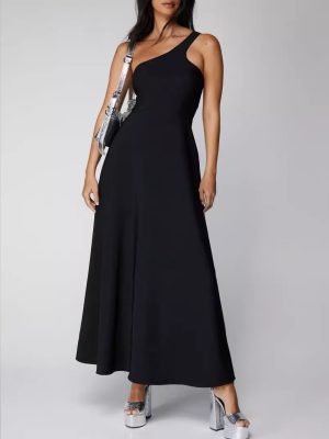 Spring Summer High Elastic Solid Color Dress