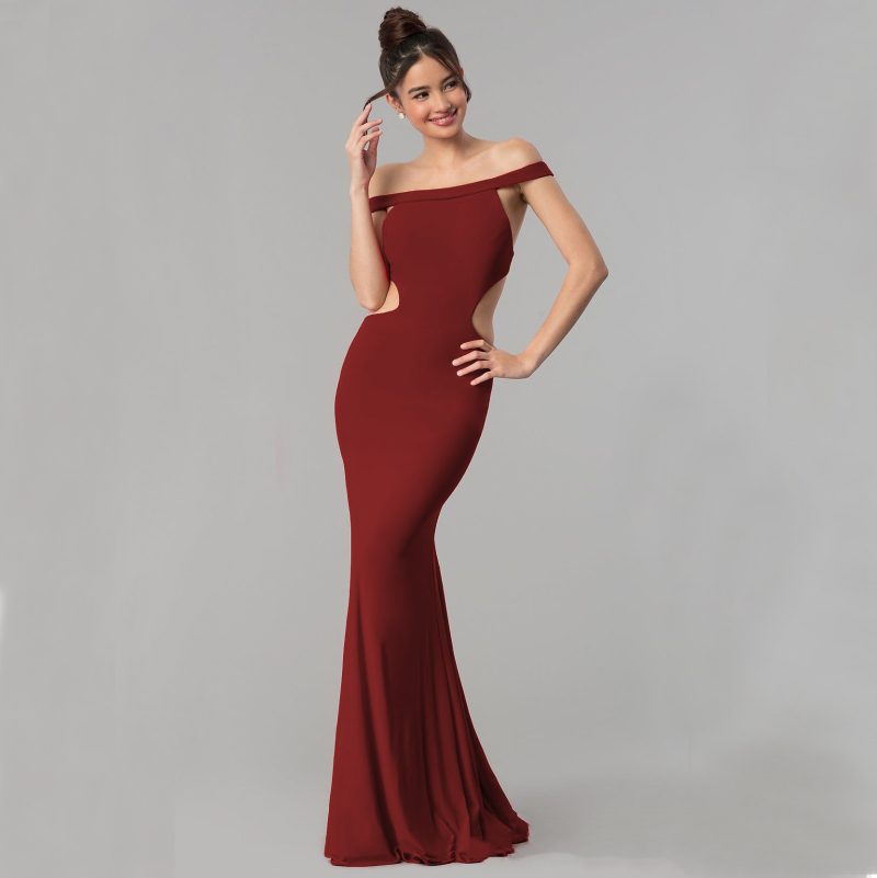 Elegant Women’s Off Shoulder Maxi Dress - Image 2