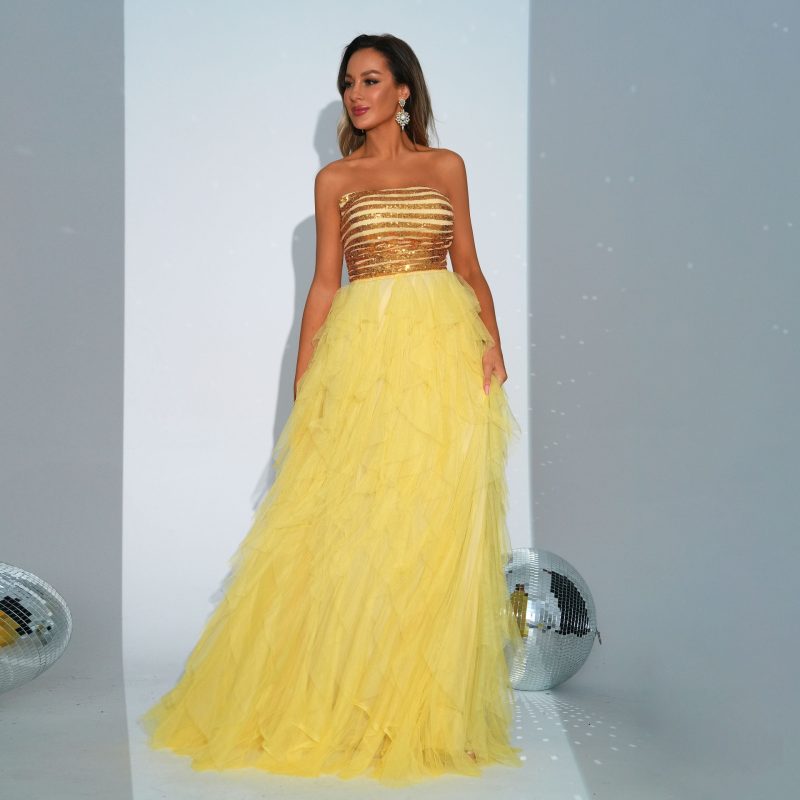 Sequined Slim Fit Sheath Evening Cocktail Dress - Image 3