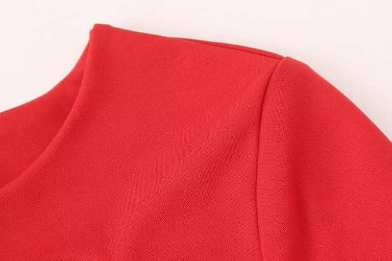 Hollow Heart Shape Slim Fit Long Sleeve Dress - Image 2