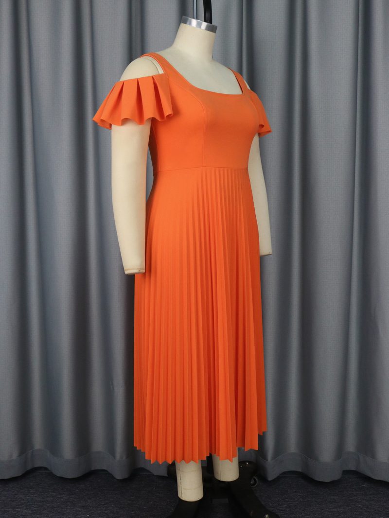 Personalized Hollow Out Pleated Off-Shoulder Cocktail Dress - Image 3