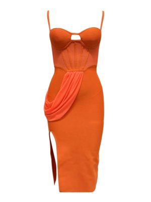 Sexy Mesh Patchwork Split Bandage Party Dress