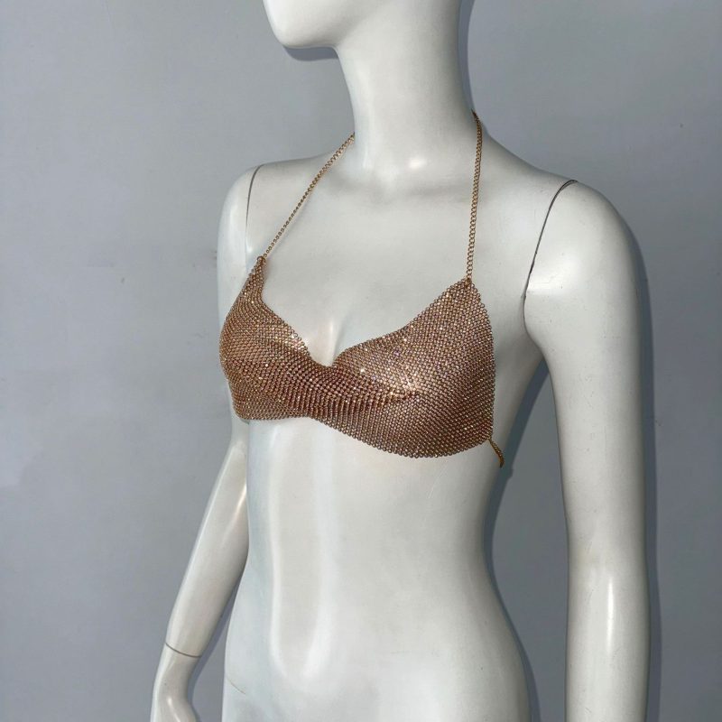 Metallic Diamond Sexy Tube Sling Top Women - Image 4