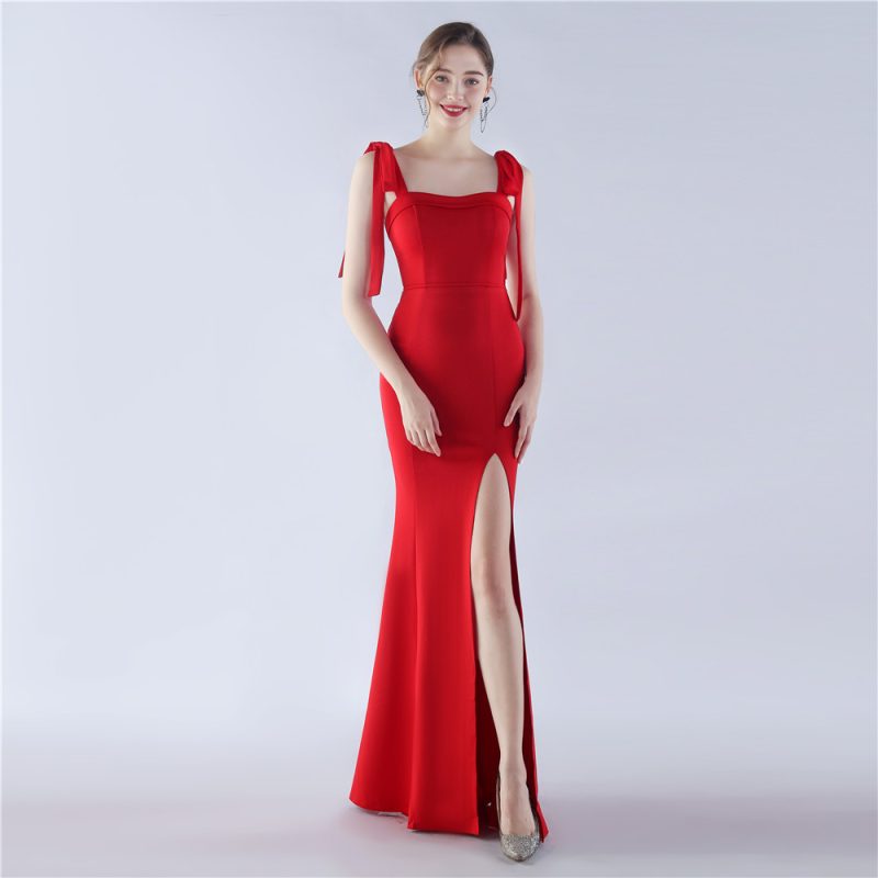 Elegant Satin Bridesmaid Evening Dress - Image 2