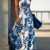 Blue and white