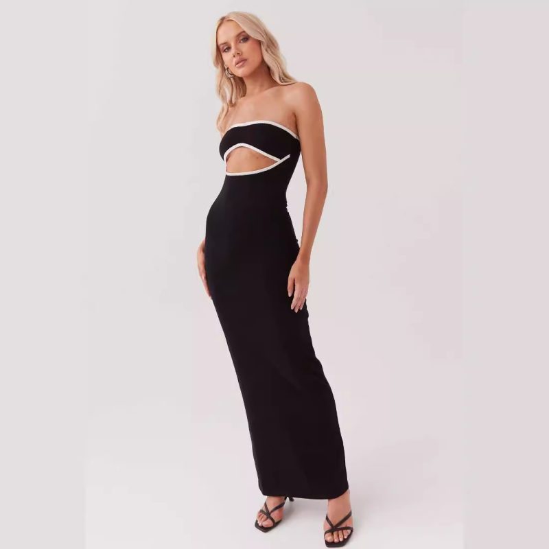 Summer Tube Top Long Knitted Dress - Image 2