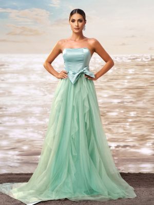 Sleeveless Wrap Chest Slim Waist Gauzy Dress