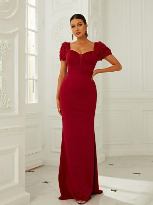 Slim Fit High Waist Office Evening Dress