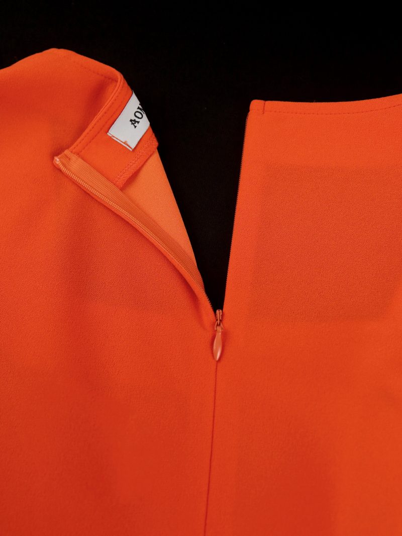 Square Collar Color-Block Slim Fit Maxi Dress - Image 4