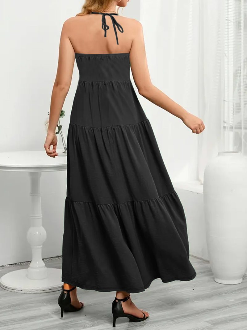 Sexy High Elastic Solid Color Summer Dress - Image 3