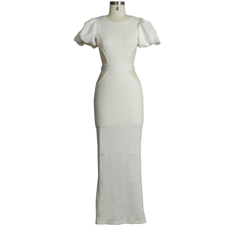 Backless Lace-Up Slimming Party Maxi Dress - Image 3
