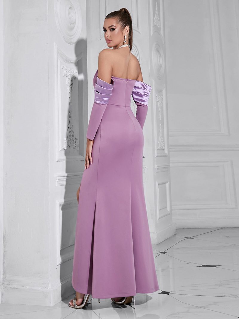 Pearl Halter Slim Fit Maxi Dress - Image 2