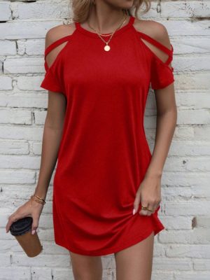 Spring Off-Shoulder Office Dress All-Match Women