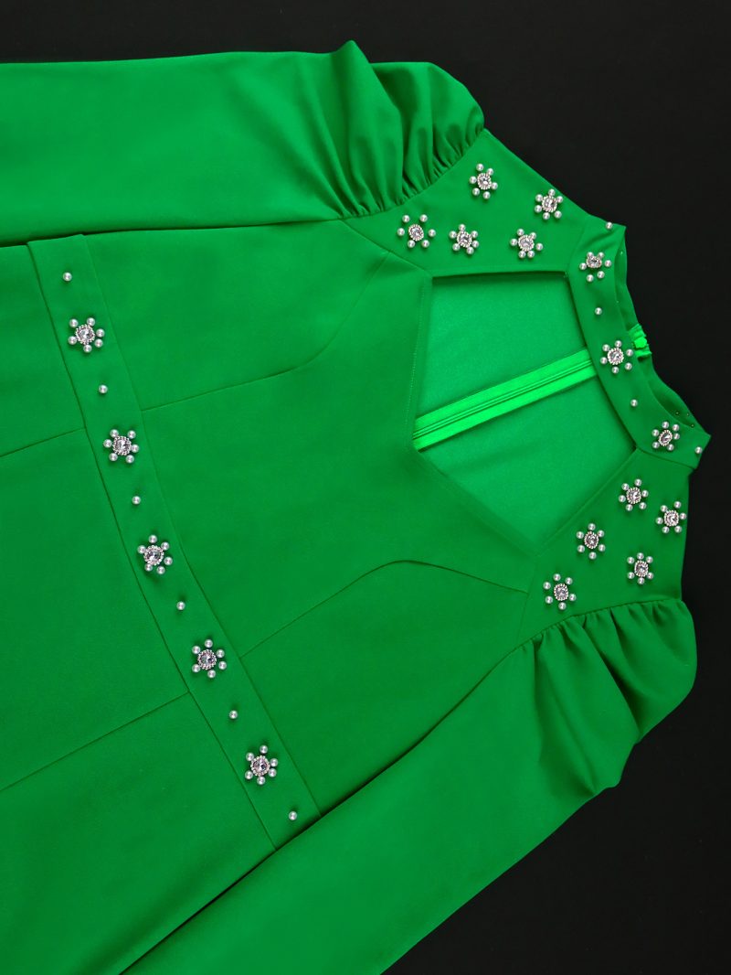 Plus Size Beaded Hollow Out Cutout Cocktail Dress - Image 3