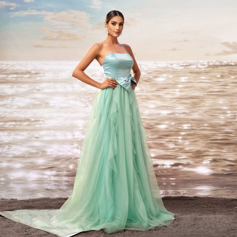 Sleeveless Wrap Chest Slim Waist Gauzy Dress - Image 2