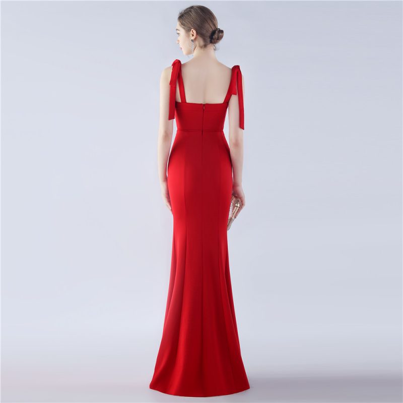 Elegant Satin Bridesmaid Evening Dress - Image 3