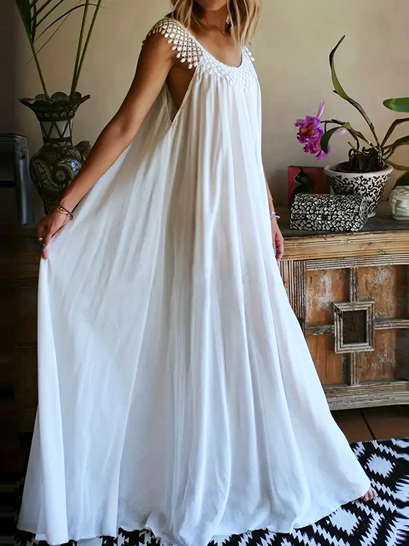 Elegant Scoop Neck Sleeveless Summer Dress - Image 2