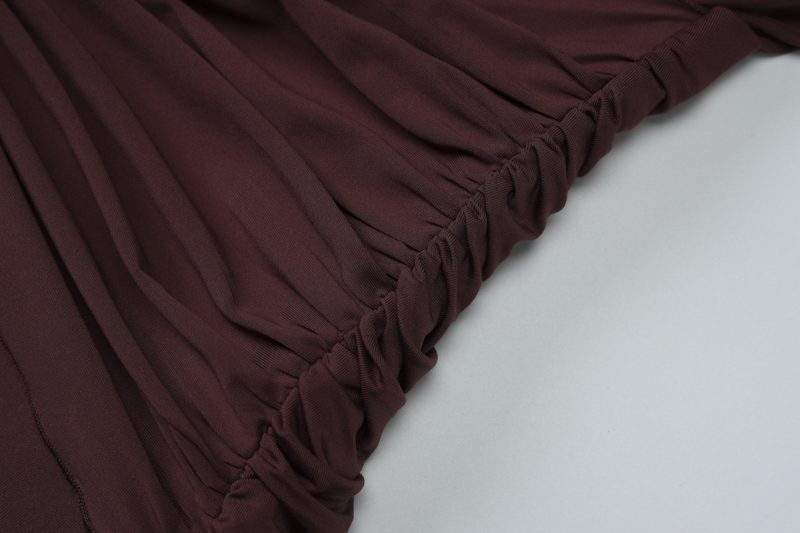 Sexy Deep V Backless Pleated Halter Dress - Image 4