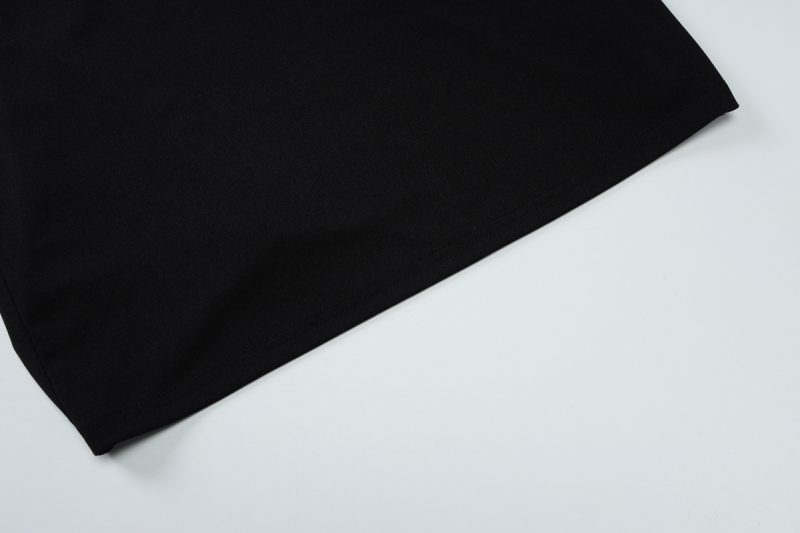 Black White Tube Top Slimming Slit Dress - Image 4
