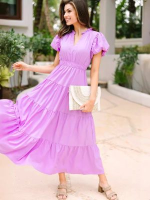 Stand Collar Puff Sleeve Formal Beach Dress