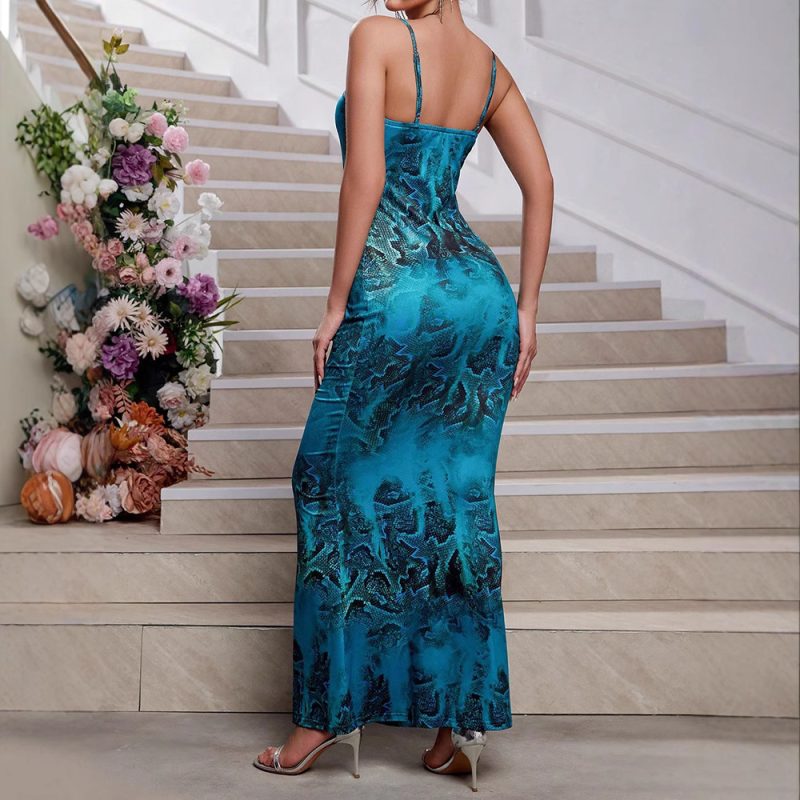 Printed Waist-Controlled Casual Summer Vacation Dress - Image 4
