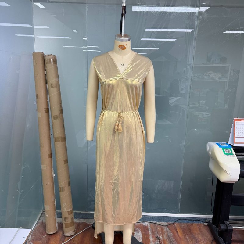 Elegant Sleeveless Hollow-Out Summer Length Dress - Image 4