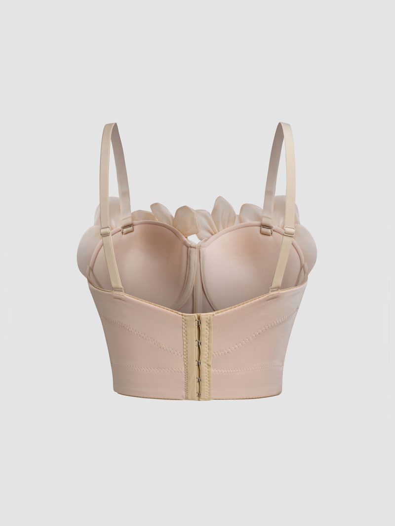 High-Grade Floral Rhinestone Boning Corset Bra - Image 3