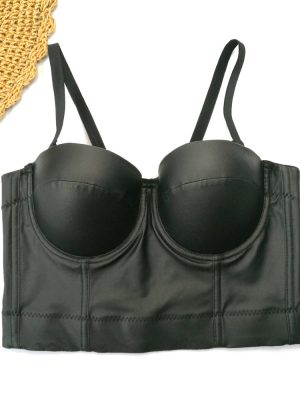 Anti-Wardrobe Malfunction Black Leather Tube Top
