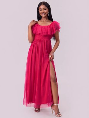 Sexy Off-Shoulder Chiffon Folding Maxi Dress