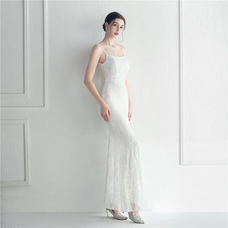 Floral Sequin Sexy Strap Tube Nightclub Dress - Image 3