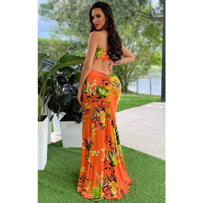 Sexy Printed Split Sling Dress for Women - Image 2